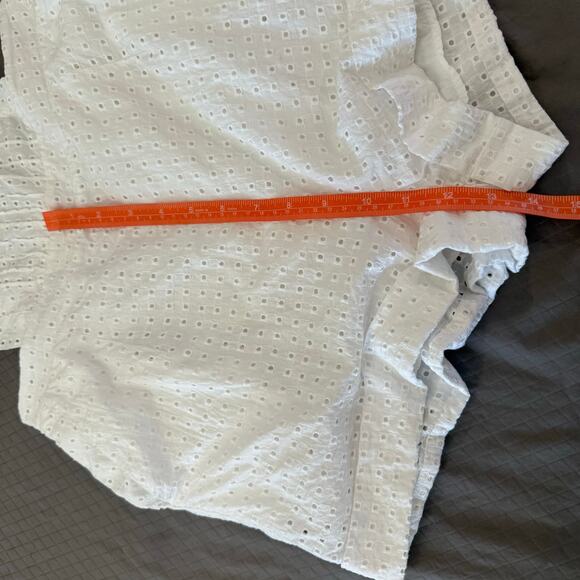 Minkpink Shortalls Size M Celestial White Cotton Eyelet Tie Strap Jumper - Picture 12 of 14